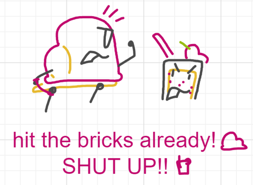 A panel from Running Duos, episode four of the Board Boards object show by Furretwalk/WalkingFurret.